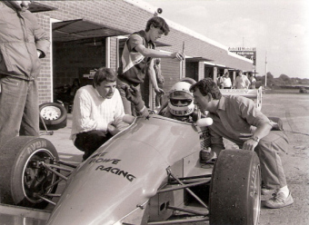 Eerste F3 test 1986 op Snetterton